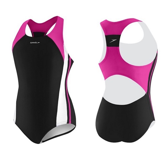 Speedo Like New Girl's Infinity Splice One-Piece Swimsuit Size 14 Youth - Picture 2 of 7